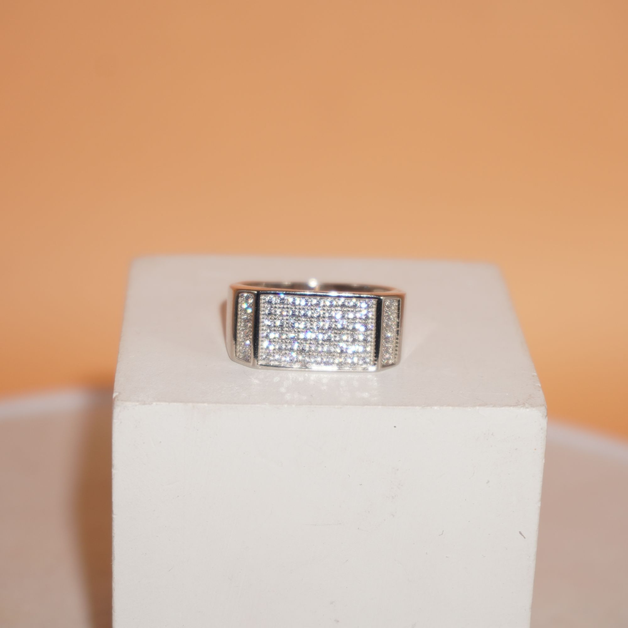 925 Silver Fancy Studed Ring 711R53
