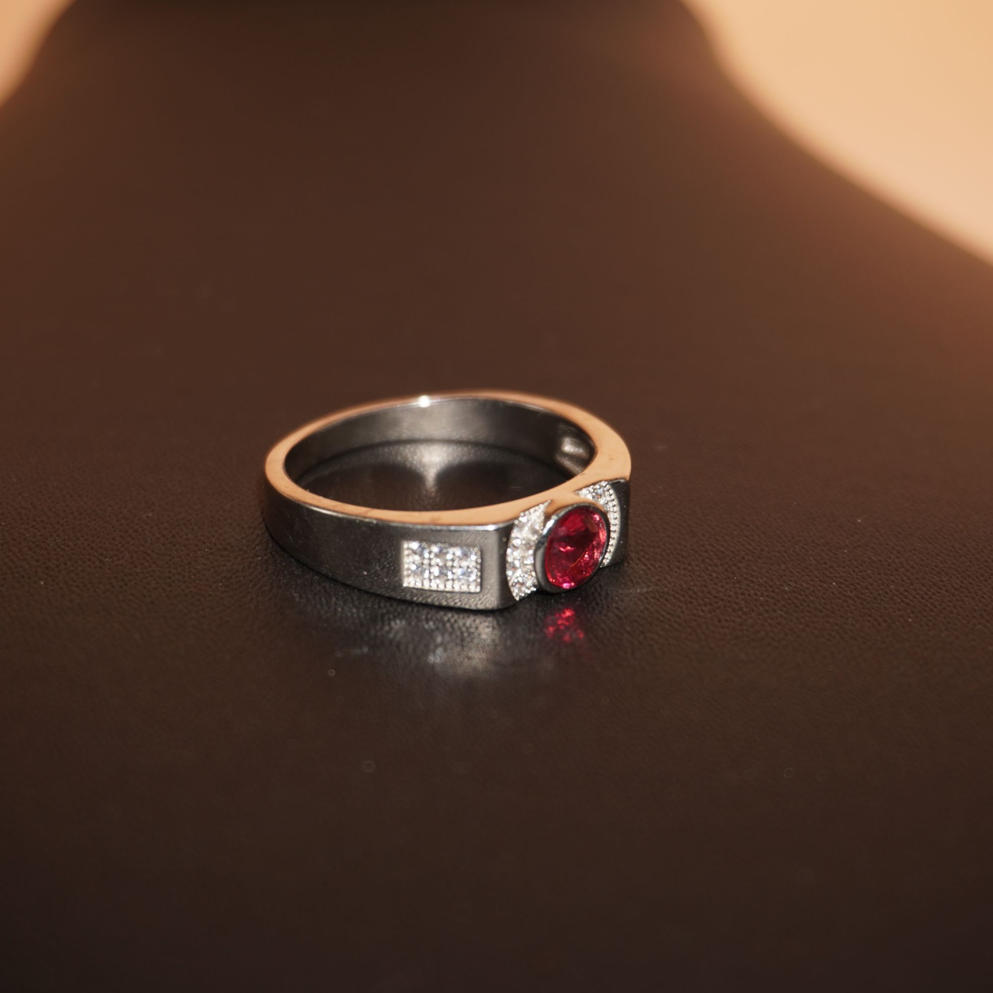 925 Silver Classic Color Stone Ring 720R49