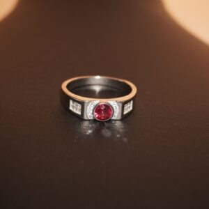 925 Silver Classic Color Stone Ring 720R49