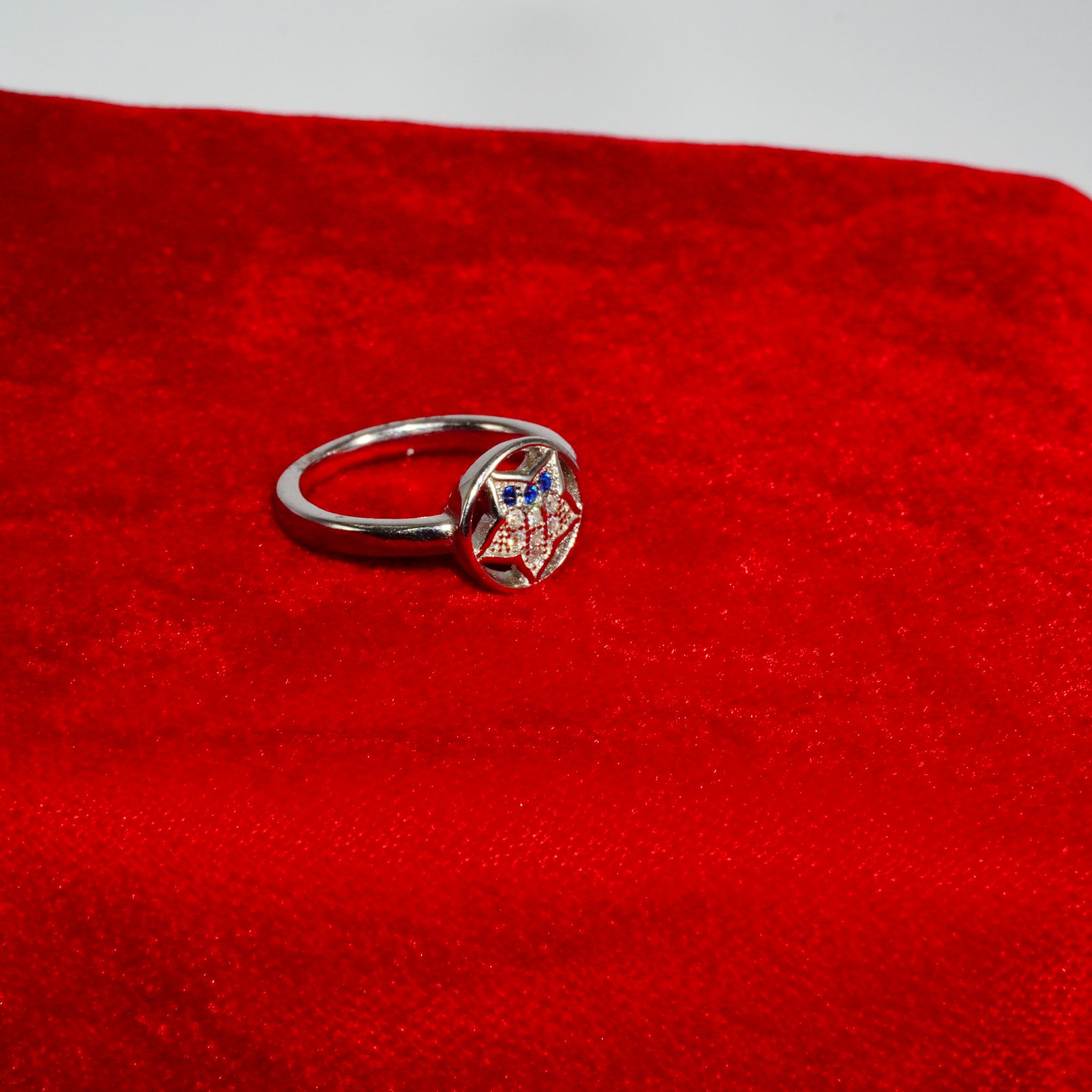 925 Silver Fancy AD Diamond Ring 870R19 - Image 3