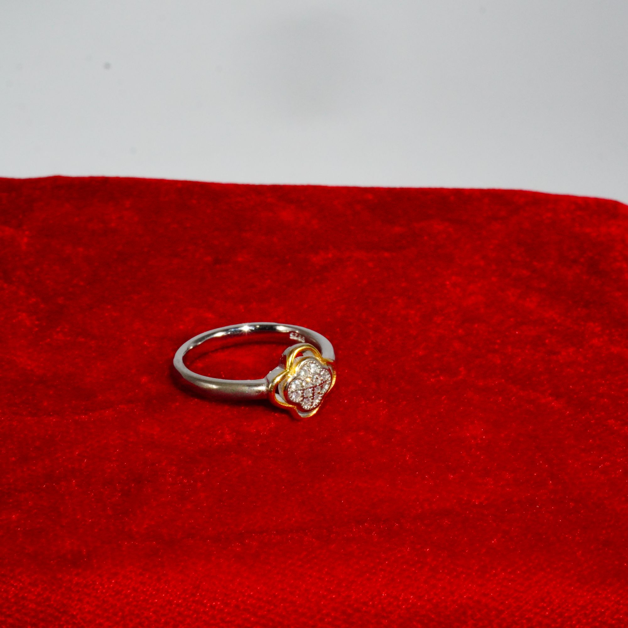 925 Silver Fancy Studed Ring 906R43 - Image 2