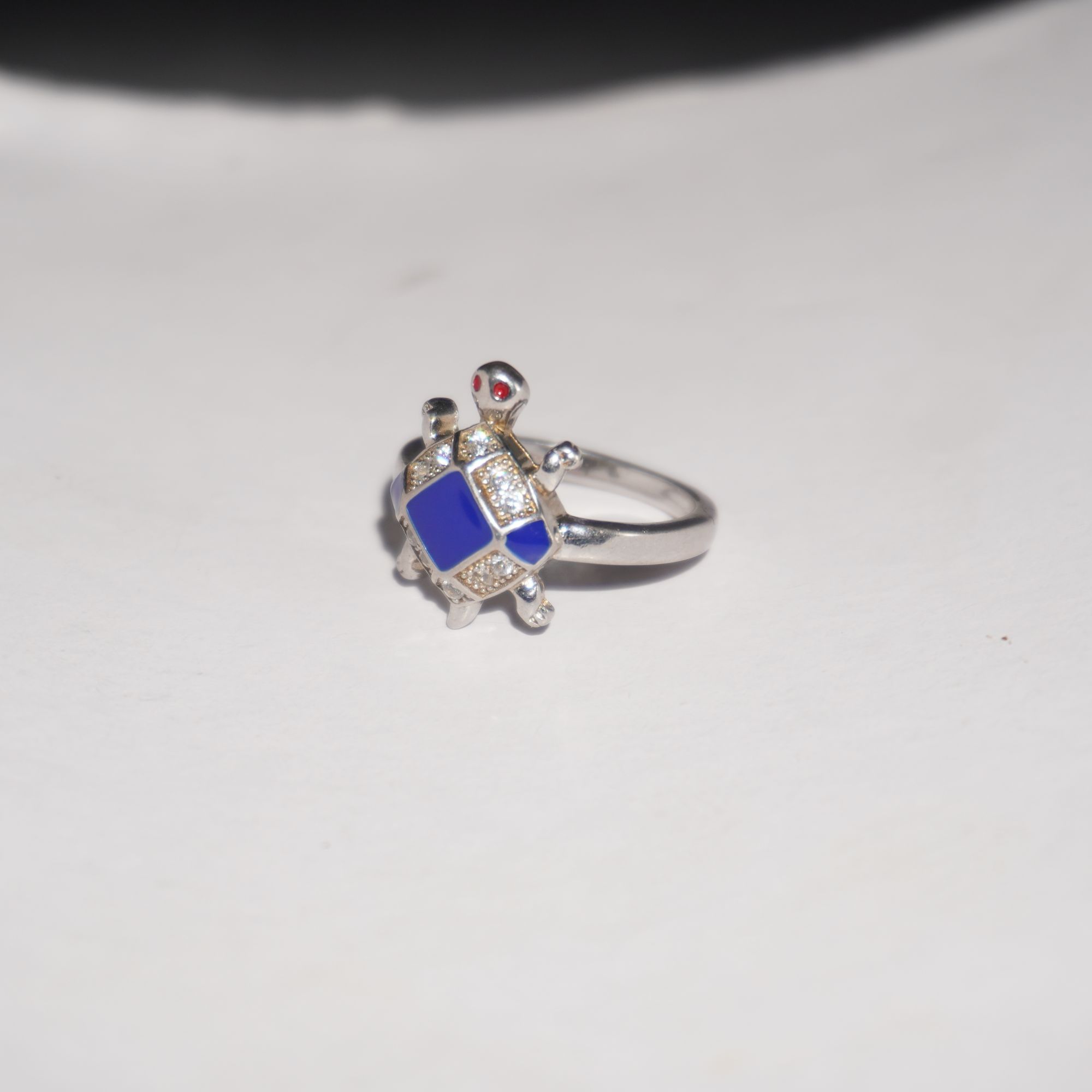 925 Silver Lightweight Color Stone Ring 216R7 - Image 2