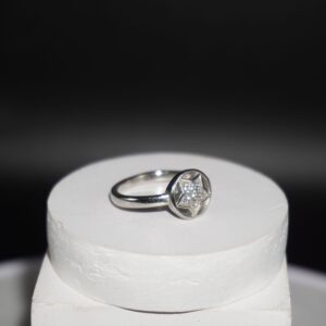 925 Silver Classic AD Diamond Ring