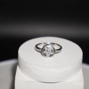 925 Silver Classic AD Diamond Ring