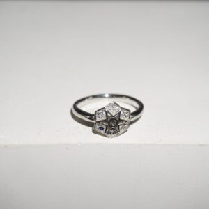 925 Silver Delicate Diamond Ring 195R543