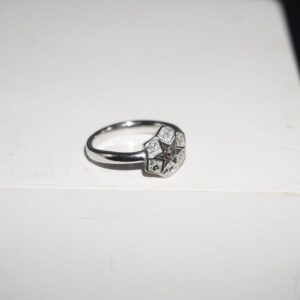 925 Silver Classic AD Diamond Ring 875R12