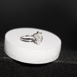 925 Silver Fancy AD Diamond Ring 870R37