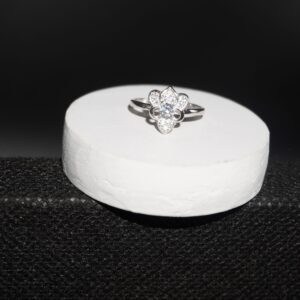 925 Silver Fancy AD Diamond Ring 870R37