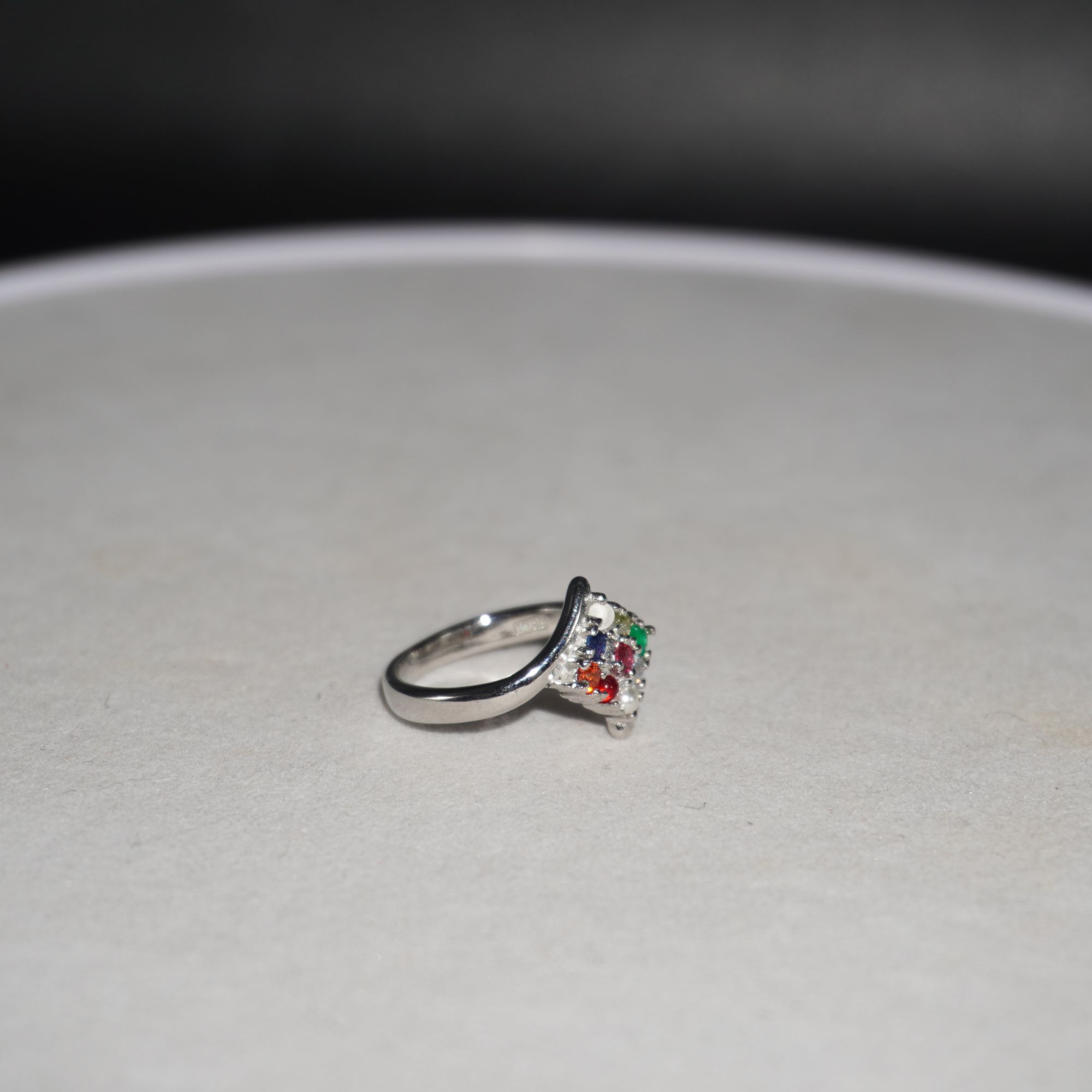 925 Silver Lightweight Designer Ring 909R55 - Image 3