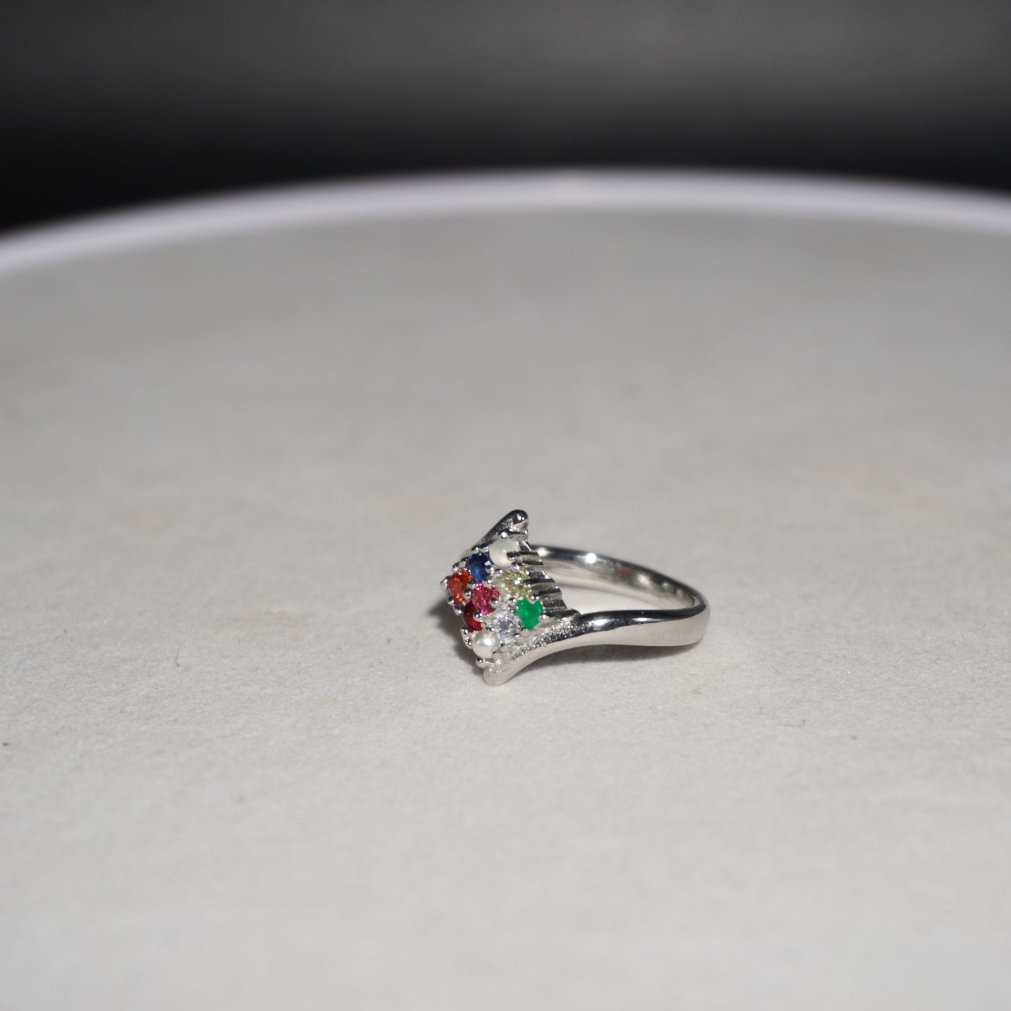 925 Silver Lightweight Designer Ring 909R55 - Image 2