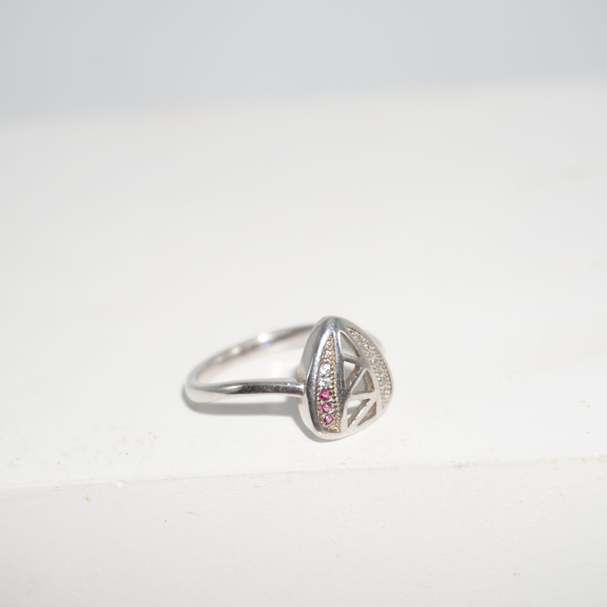 925 Silver Grand Engagement Ring 909R64 - Image 2