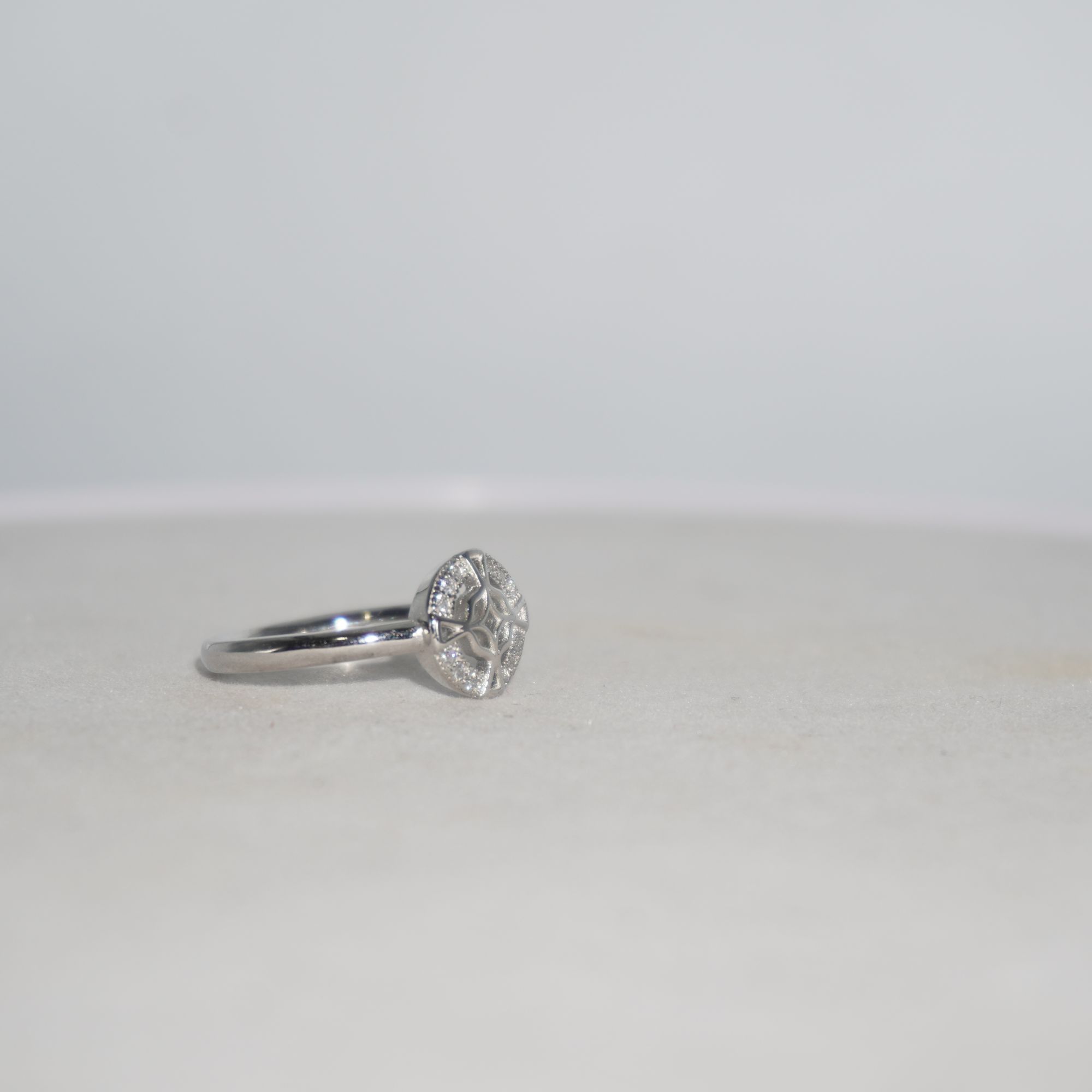 925 Silver Modern Plain Gold Ring 873R34 - Image 3