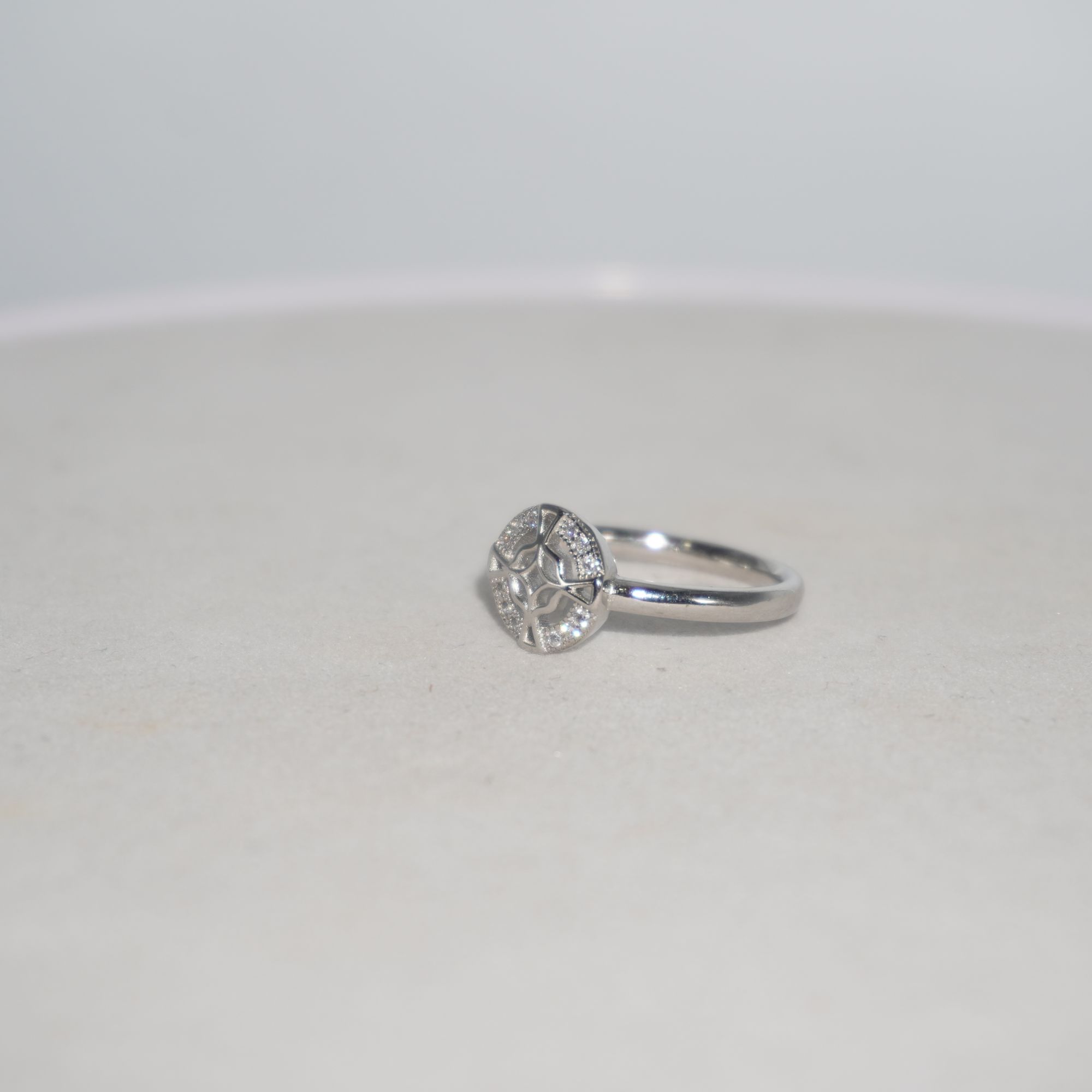 925 Silver Modern Plain Gold Ring 873R34 - Image 2