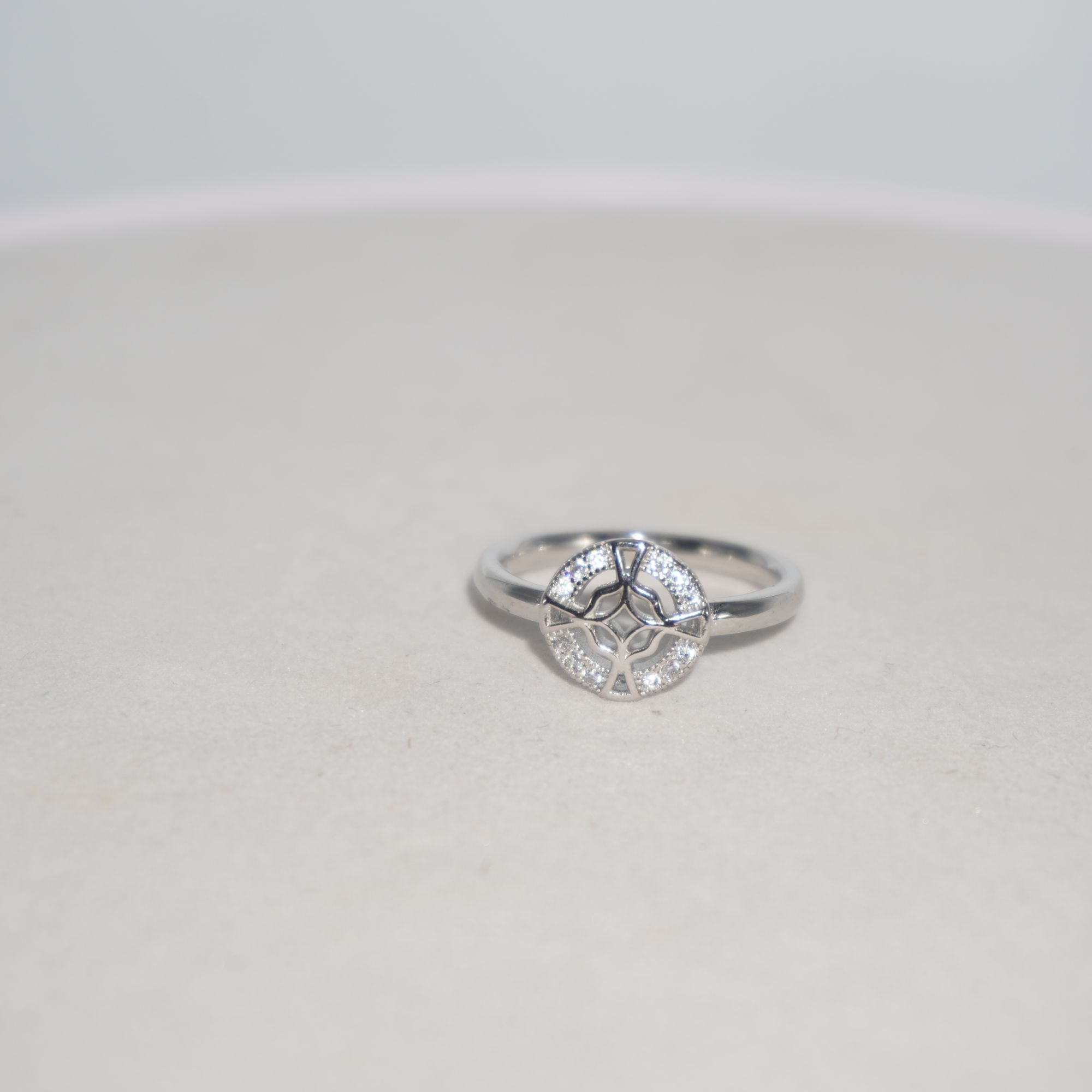 925 Silver Modern Plain Gold Ring 873R34