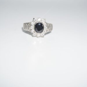 925 Silver Modern Plain Gold Ring 195R365
