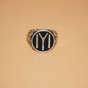 925 Silver Modern Plain Gold Ring 989R9