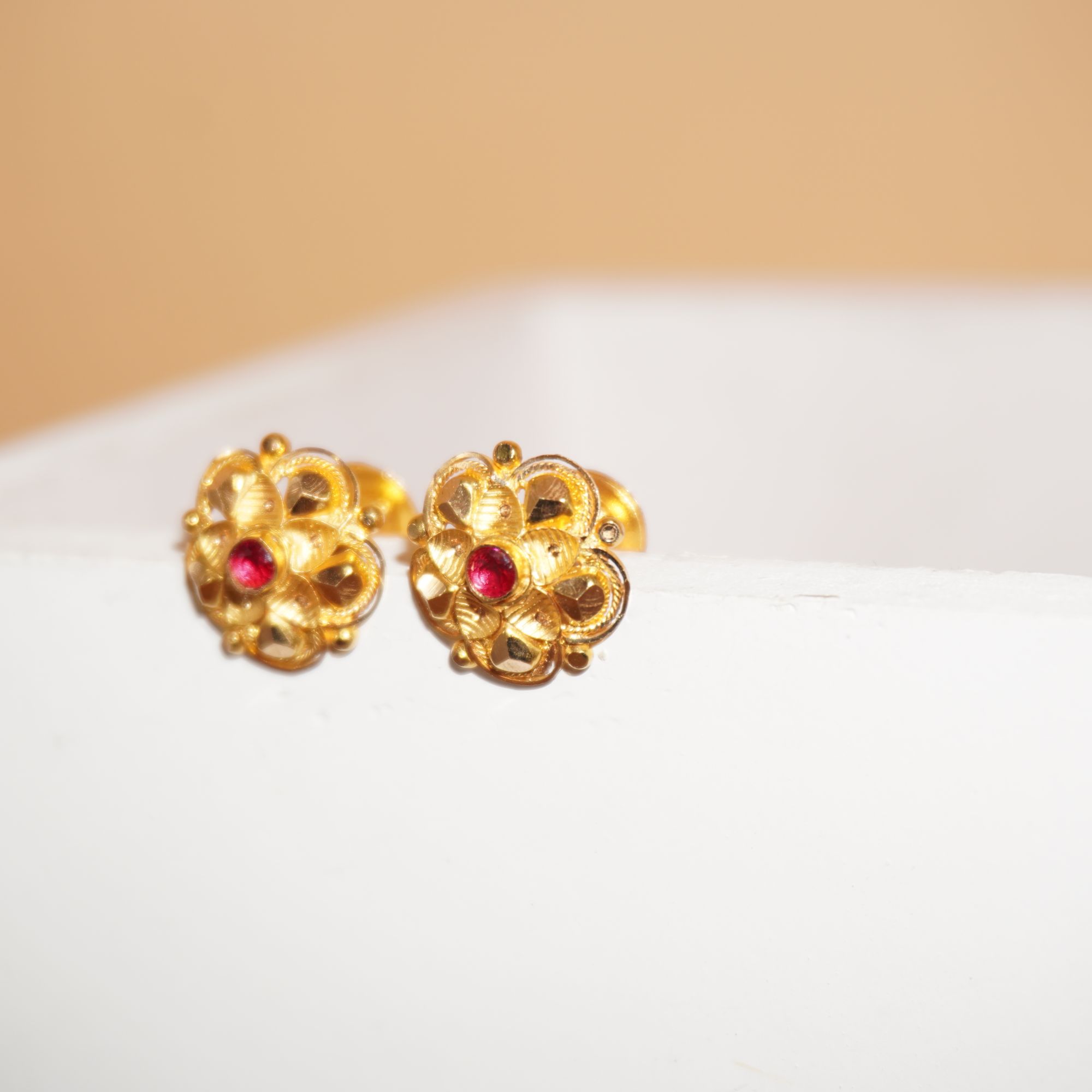 22k Gold Classic Daily Wear Earring 10R1015
