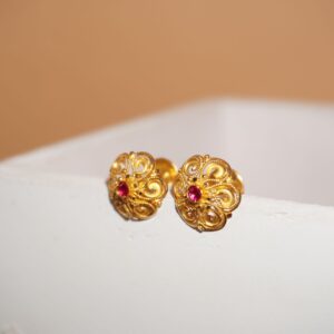 22k Gold Fancy Plain Earring 10R804