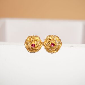 22k Gold Fancy Plain Earring 10R804