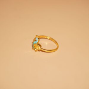 22k Gold Handmade Flower Design Ring 1259R2