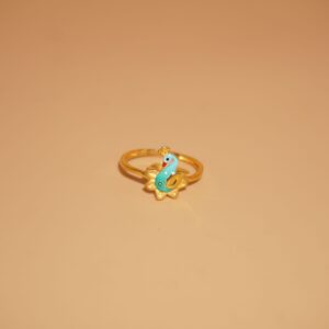 22k Gold Handmade Flower Design Ring 1259R2