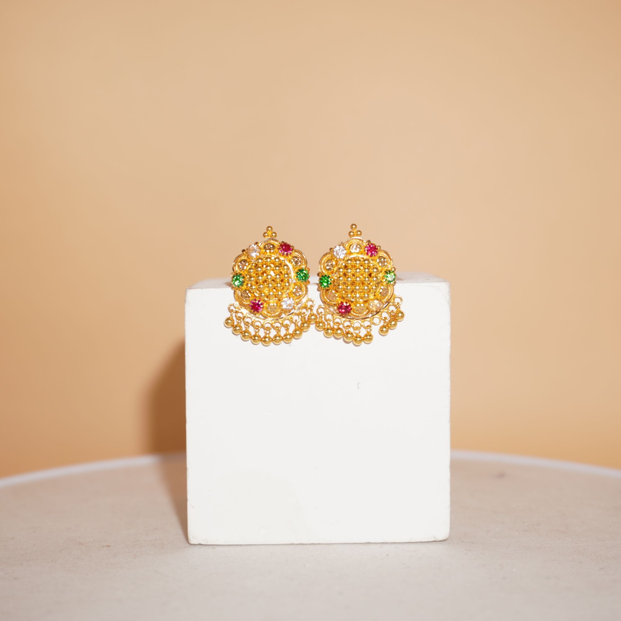 22k Gold Lightweight Plain Earrings 1169R51