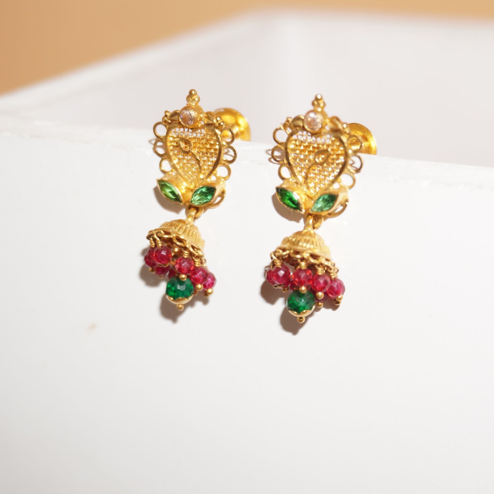 22k Gold Grand Plain Earrings 41R69