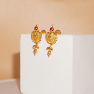 22k Gold Classy Plain Earrings 10R1076