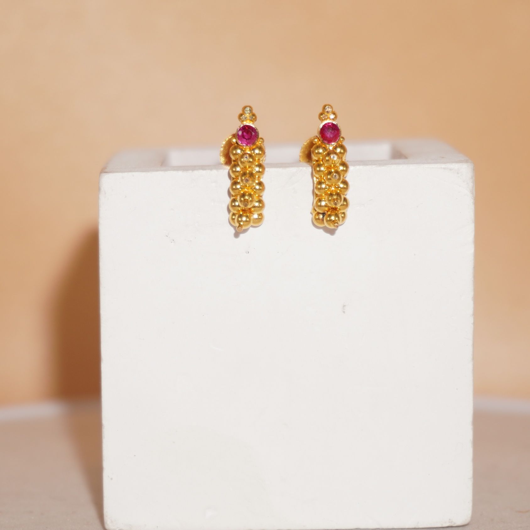22k Gold Classic Latkan Earrings 600R65