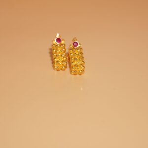 22k Gold Trending Plain Earrings 600R64