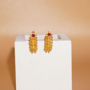 22k Gold Trending Plain Earrings 600R64