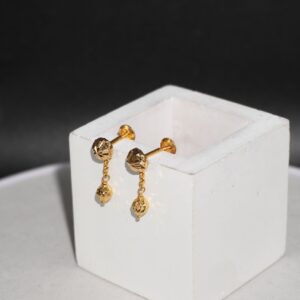 22k Gold Elegant Earrings 49R127