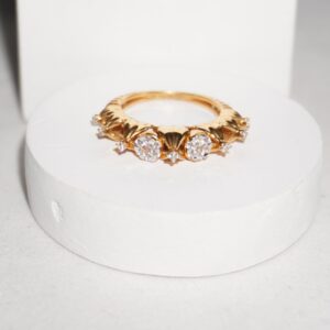 916 Gold Delicate Plain Rings 259R41