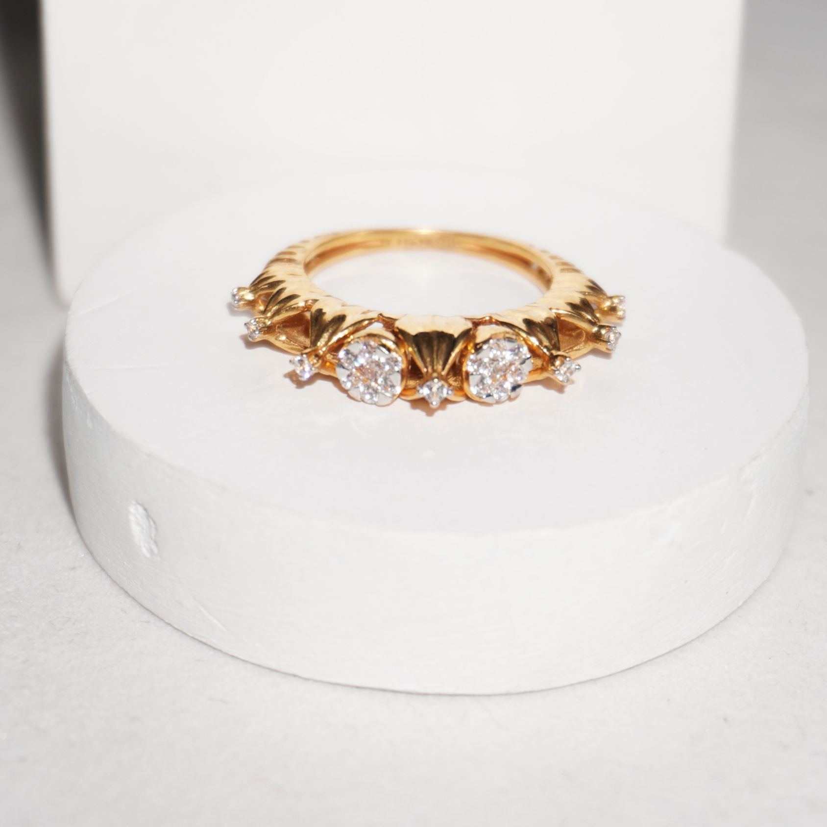 916 Gold Delicate Plain Rings 259R41