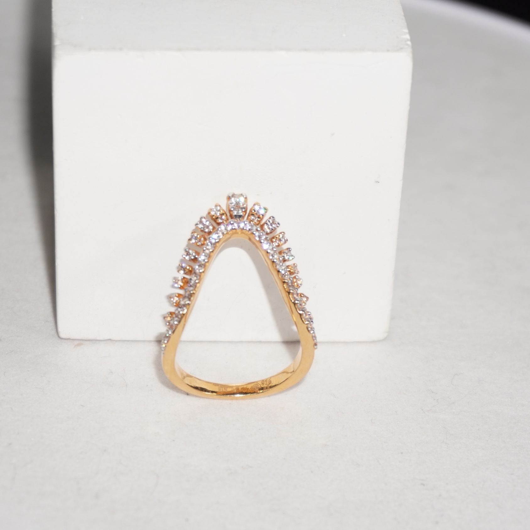 22k Gold Trending Plain Rings 1282R1
