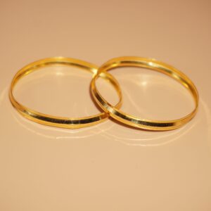 22k Gold Modern Plain Bangle 26R12