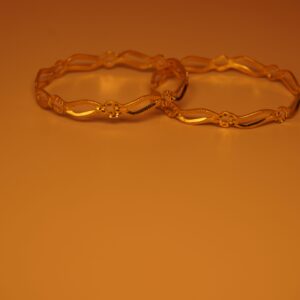 22k Gold Delicate Plain Bangle 26R15