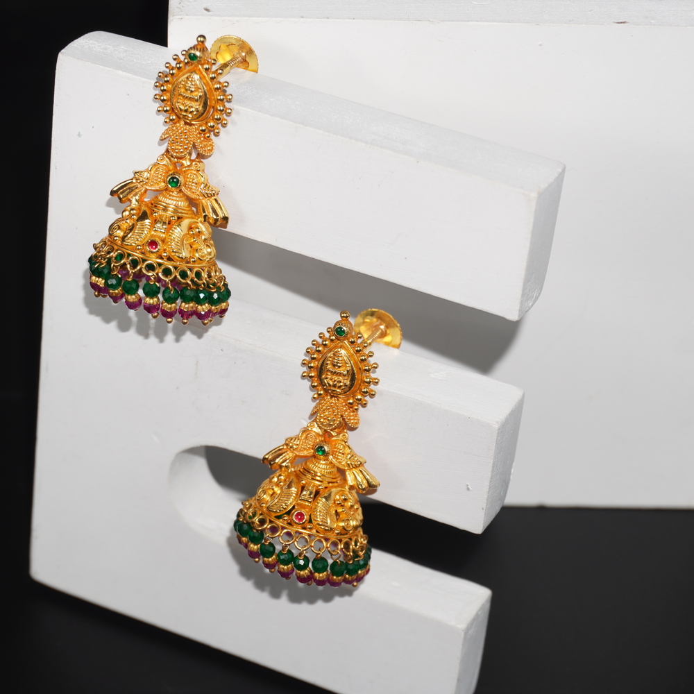 22K Gold Antique Jhumkha