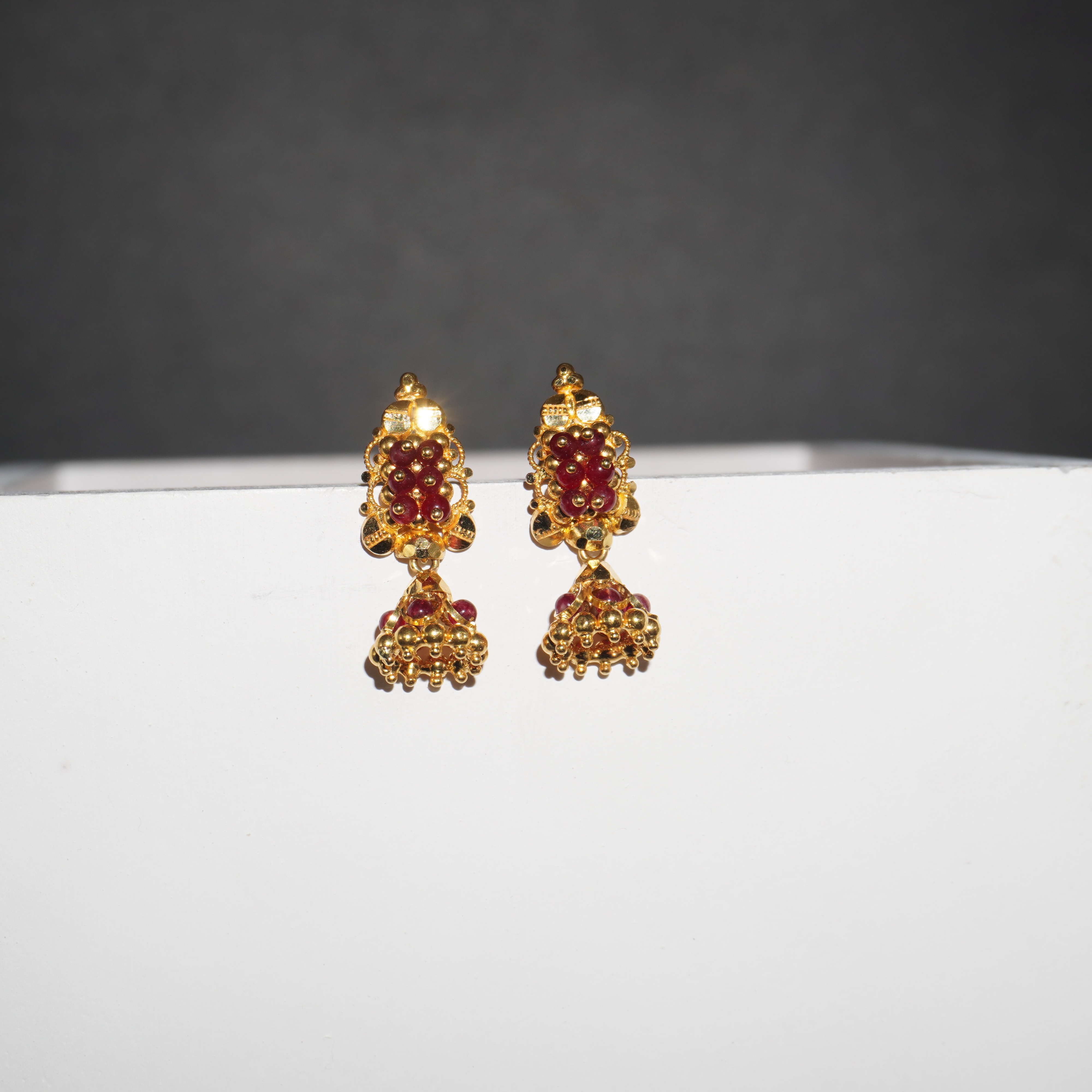 22K Gold Hanging Earrings