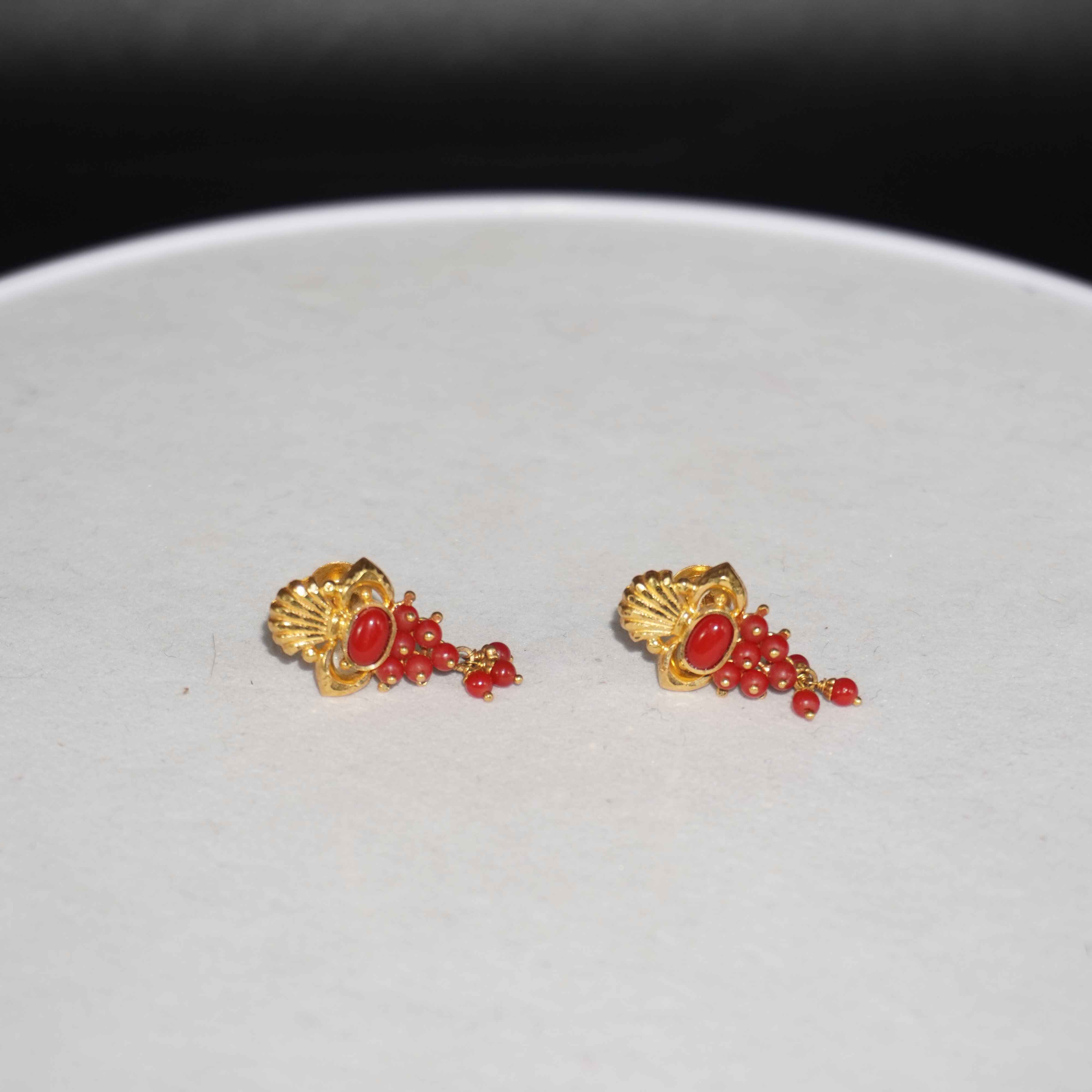 22K Gold Culcutti Design Earring