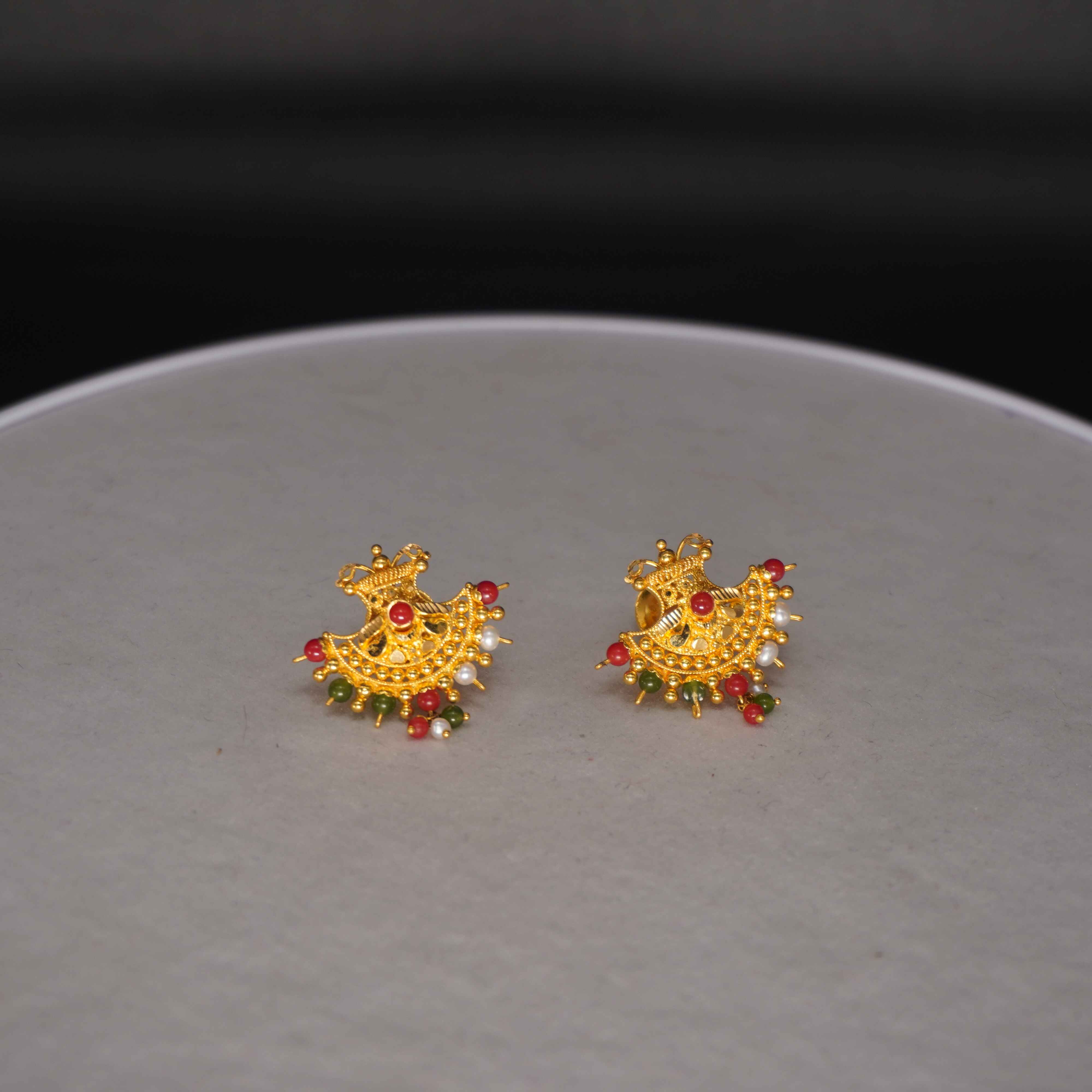 916 Gold Latkan Earring