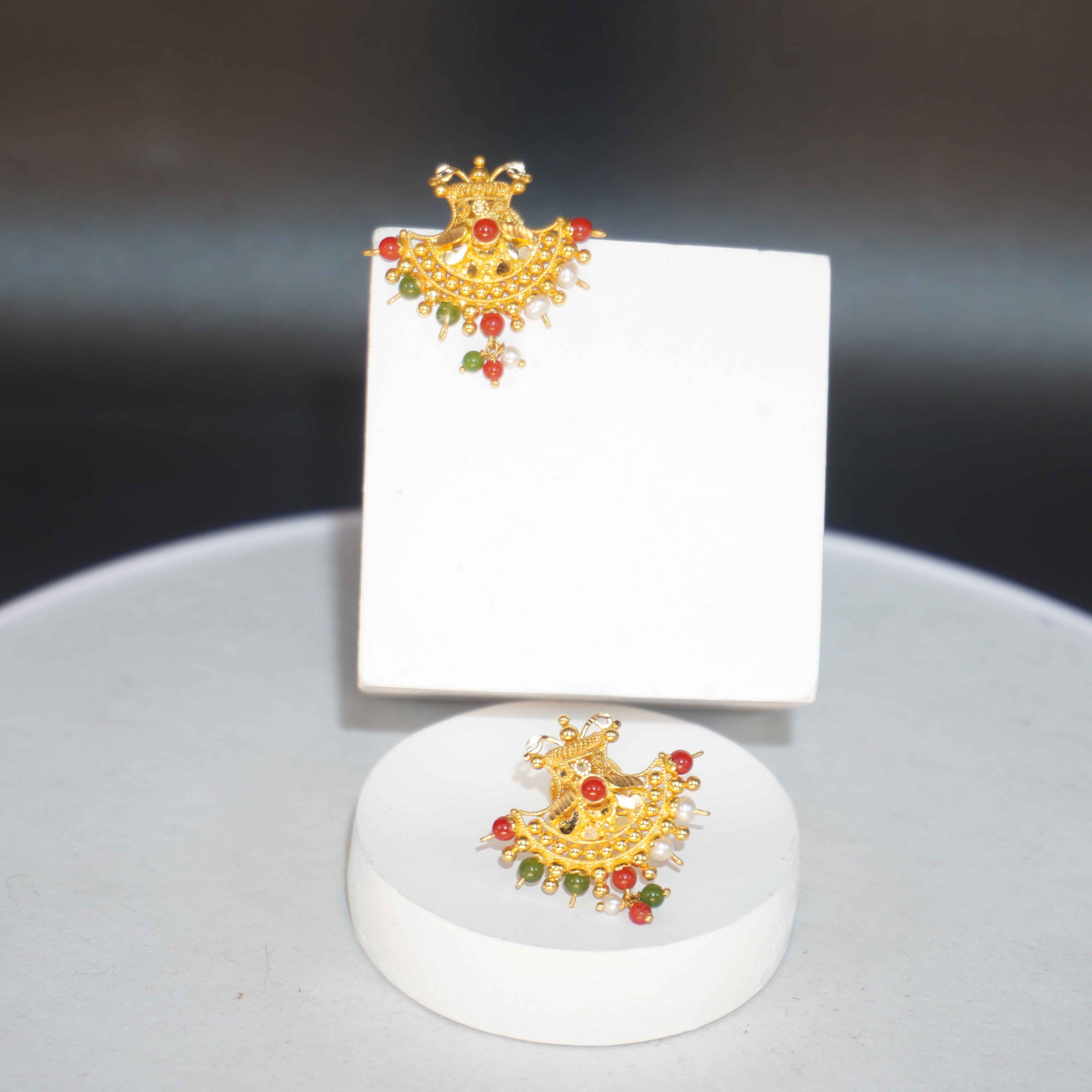 916 Gold Latkan Earring