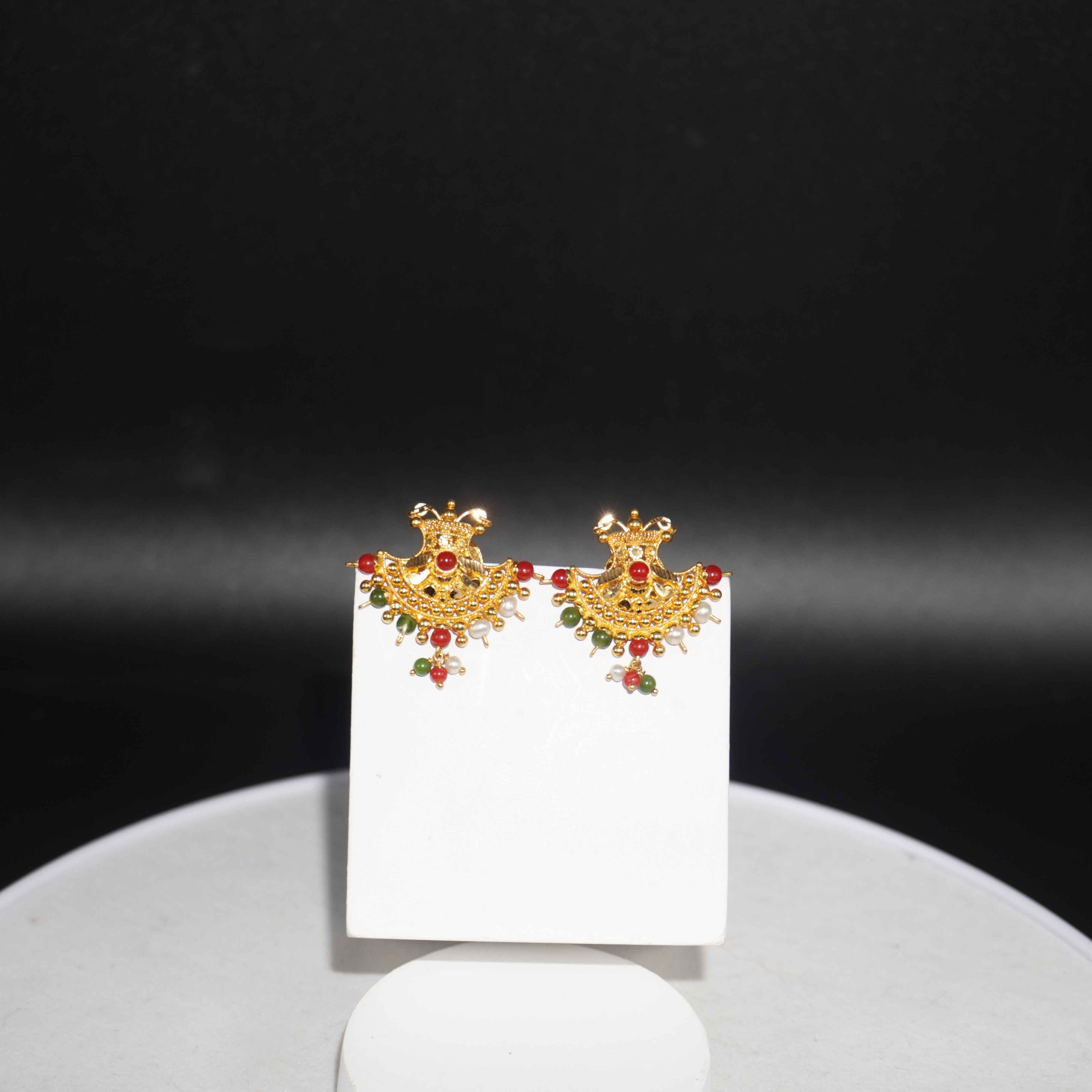 916 Gold Latkan Earring