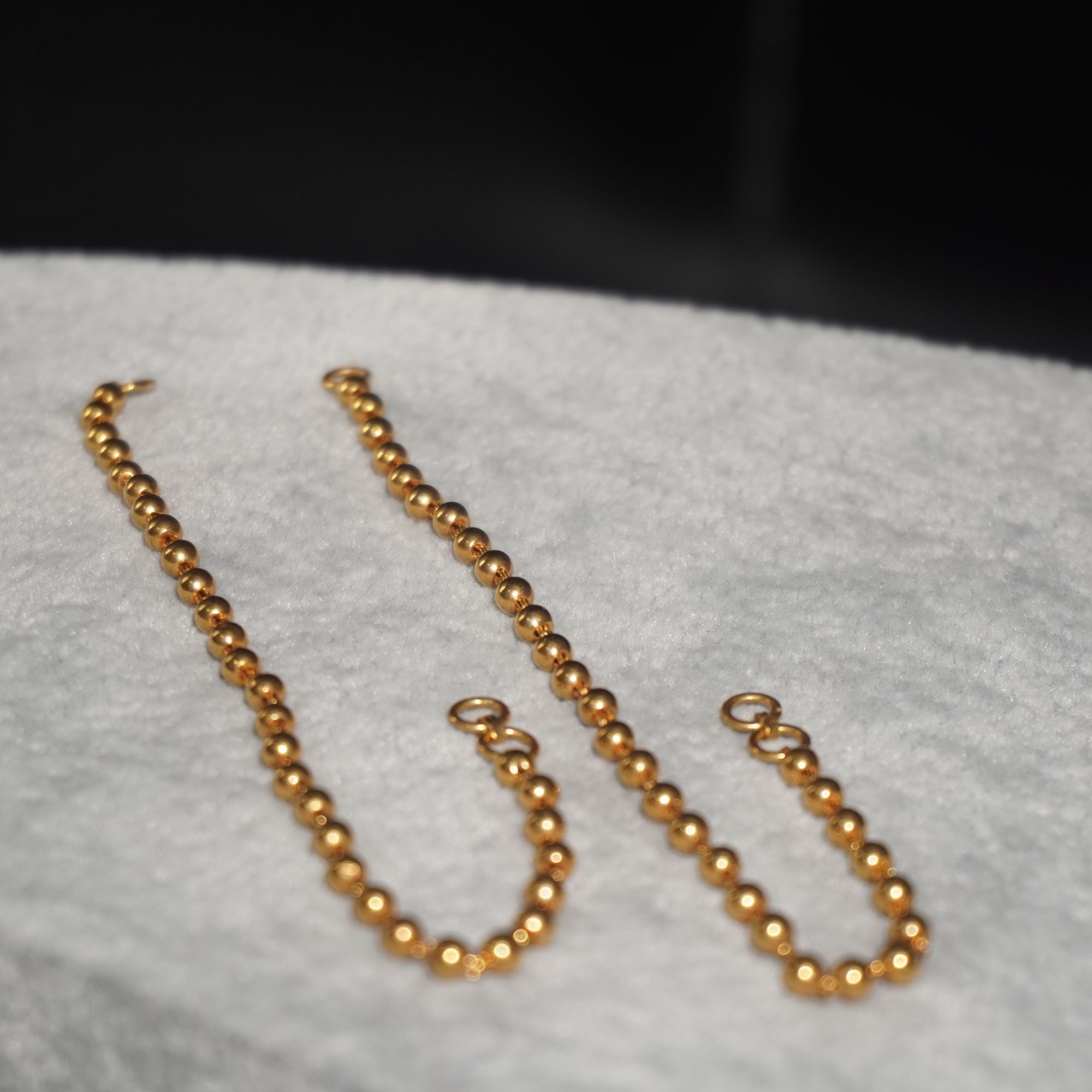 Gold Classic Plain Earrings 698R2