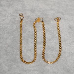 Gold Handmade Plain Earrings 88R47