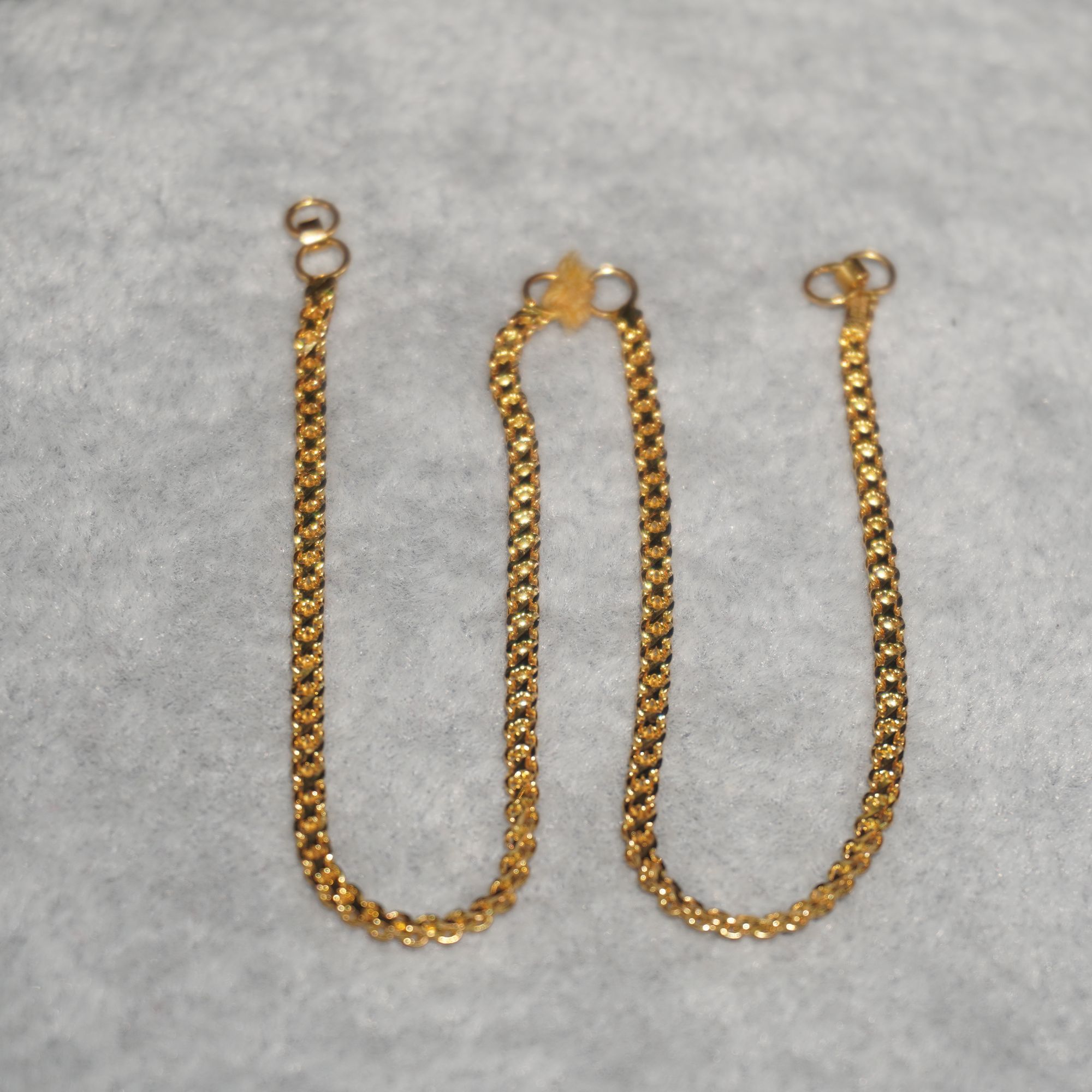 Gold Handmade Plain Earrings 88R47