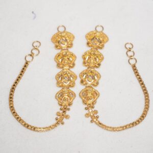 Gold Modern Plain Earrings 557R17