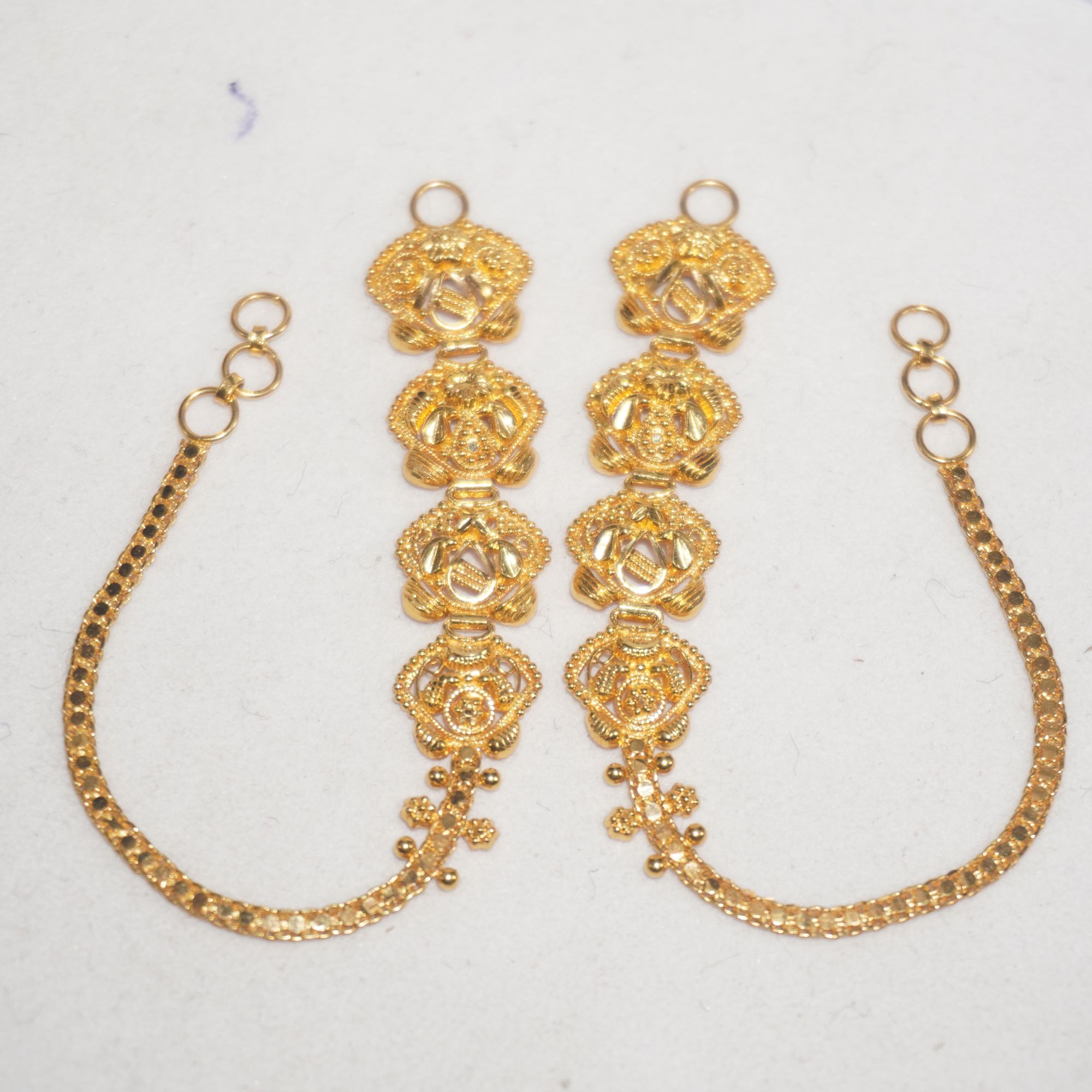 Gold Modern Plain Earrings 557R17