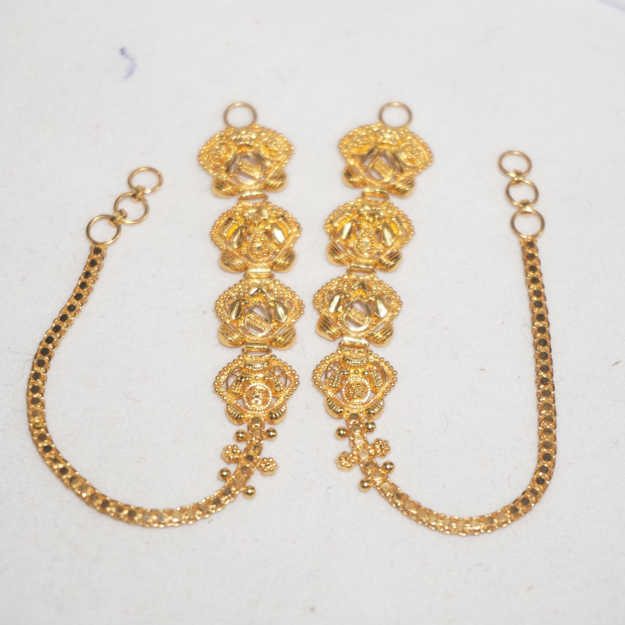 Gold Modern Plain Earrings 557R17