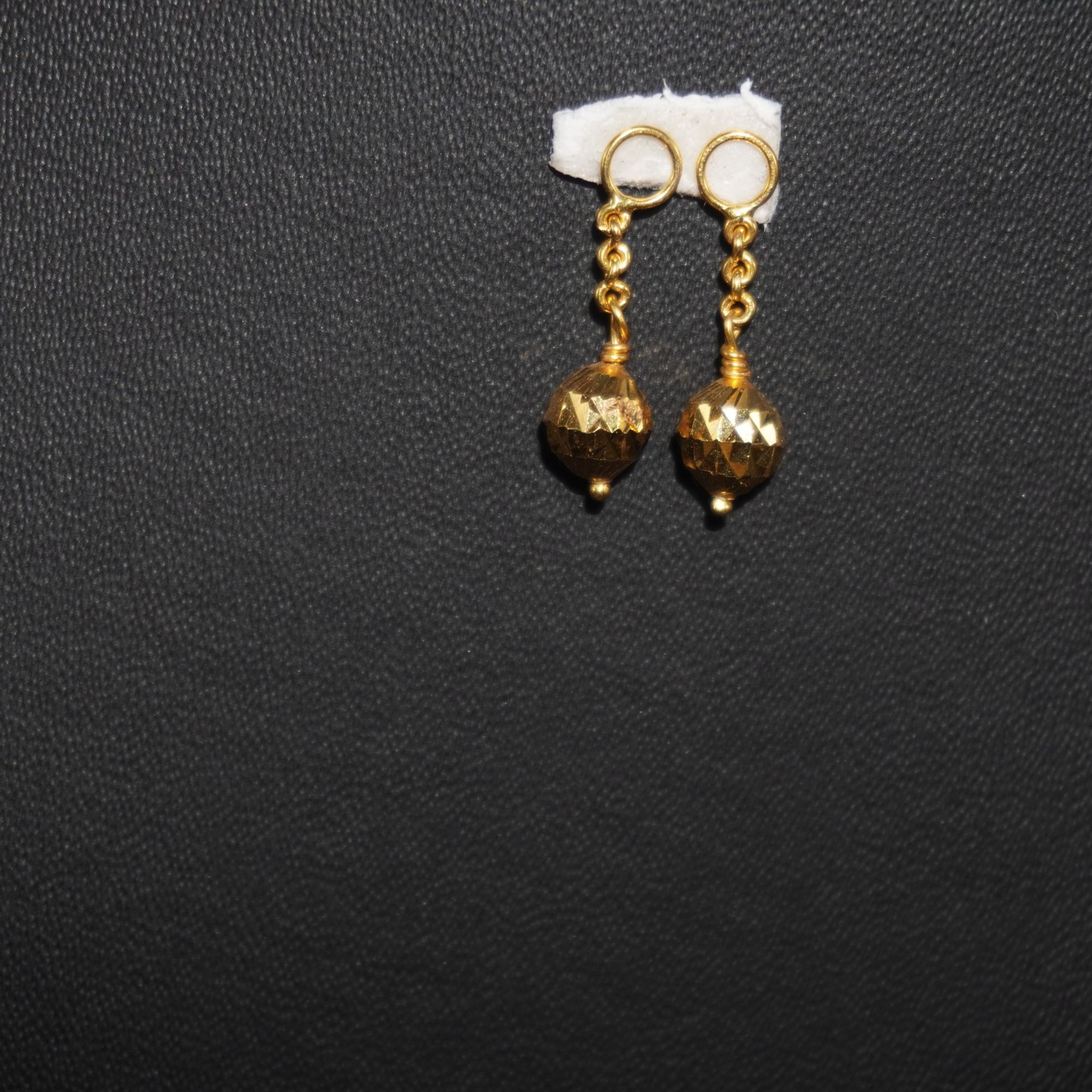 Gold Delicate Plain Earrings 60R55